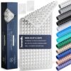 Homerella Bath Mat Non-Slip Skin Sensitive 88 x 39 cm Including Hanging | Non Slip Bath Mat BPA Free | Shower Mat Mould Resistant & Machine Washable