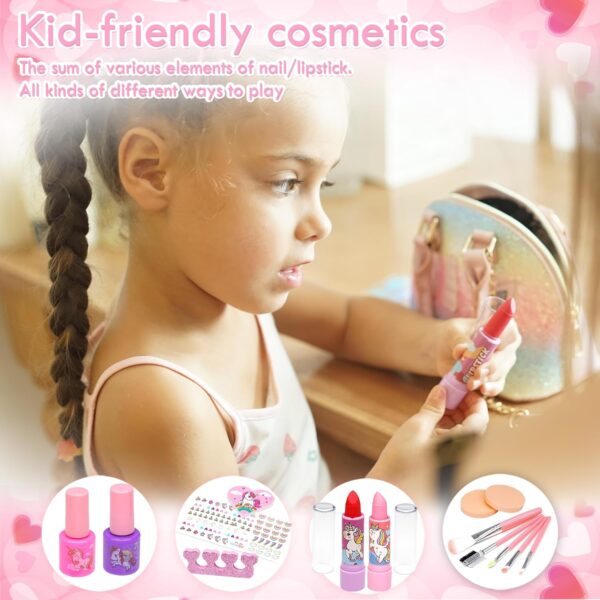 pretend makeup set Fake Make Up - Girls Makeup Set for Kids Girl Children Princess Play Makeup Game Christmas Birthday Gifts for 3-10 Years Old Girls Gift