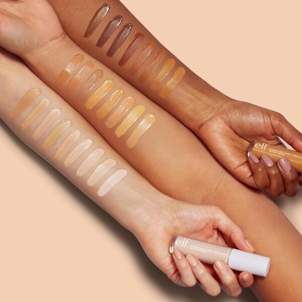 e.l.f., Hydrating Camo Concealer, Lightweight, Full Coverage, Long Lasting, Conceals, Corrects, Covers, Hydrates, Highlights, Light Ivory, Satin Finish, 25 Shades, All-Day Wear, 0.20 Fl Oz