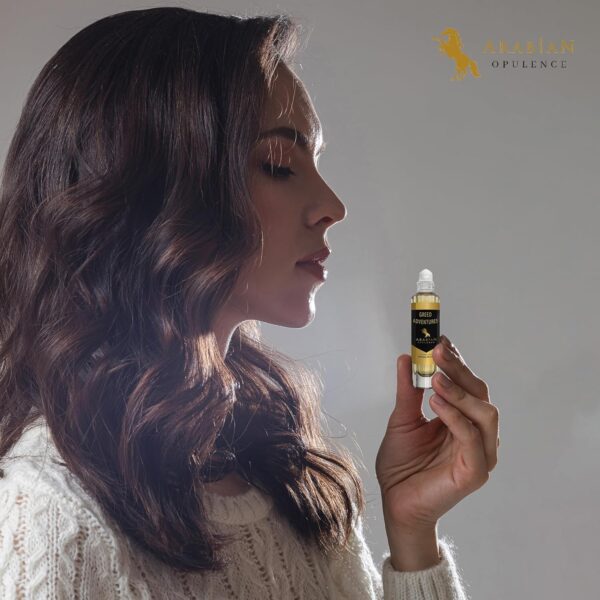 Arabian Opulence FR32 GREED ADVENTURES Roll-on Perfume Oil | Concentrated Fragrance Body Oil | Long Lasting Oil Based Perfume for Women | Travel Size Bottle Alcohol-Free (6ml)