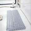 Extra Long Bath Mat Non Slip Anti Mould | 100x40cm Non Slip Bath Mats for Inside Bath, Strong Suction Cups Soft Touch Bath Mats for Bathroom, Shower Bathtub, Shower Mat Bathroom Accessory (Solid Grey)