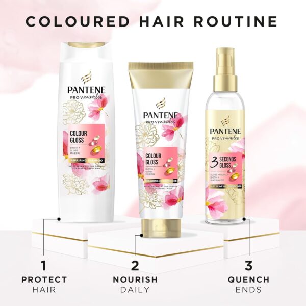 Pantene Biotin Leave In Conditioner for Coloured Hair, 145ml, Colour Hair Gloss, Hydrating Conditioner