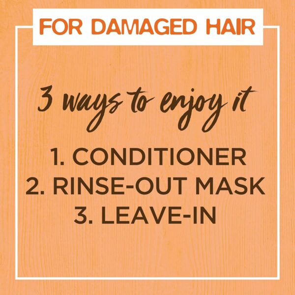 Garnier Hair Food 3-in-1 Hair Treatment Mask, Intensely Nourishes and Repairs Hair, For Damaged Hair, No Silicones, Vegan Formula, Papaya, Ultimate Blends, 400ml