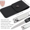 3 Swords Germany - Brand Quality 2 Piece Manicure Pedicure Grooming kit Set Finger & Toe Nail Clipper in Synthetic Leather case - Made by 3 Swords (6721)