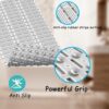 Extra Long Bath Mat Non Slip Anti Mould 90x40cm, Shower Mats Bathtub Mats for Inside Shower,Washable Anti Slip Bathroom Mat with Suction Cups & Quick Drainage, Cut to Size, Grey
