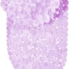 Yeahshion Bathtub Mat Non Slip 69x39cm Shower Mats Non Slip Anti Mould, Bath Mat for Tub with Drain Holes & Suction Cups, Machine Washable, Purple Oval Goose Soft Stone Bathtub Mats