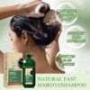 Hair Dye Shampoo 3 in 1 for Gray Hair Coverage, Herbal Ingredients Natural Shampoo Hair Dye for Women & Men/Ammonia-Free 520ml(Dark Brown)
