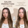 Vitamins Hair Serum Keratin Treatment - Biotin Collagen & Coconut Oil Hydrating Moisturiser for Frizzy Dry Damaged Hair - Anti Frizz Heat Protection for Curly Wavy Straight Locks