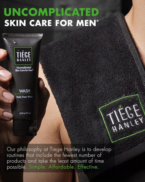 Tiege Hanley Advanced Skin Care Routine for Men with Eye Cream| Skin Care System Level 2 | Face Wash, Scrub, Two Moisturizers and Eye Cream | Made in USA | 30 Day Supply