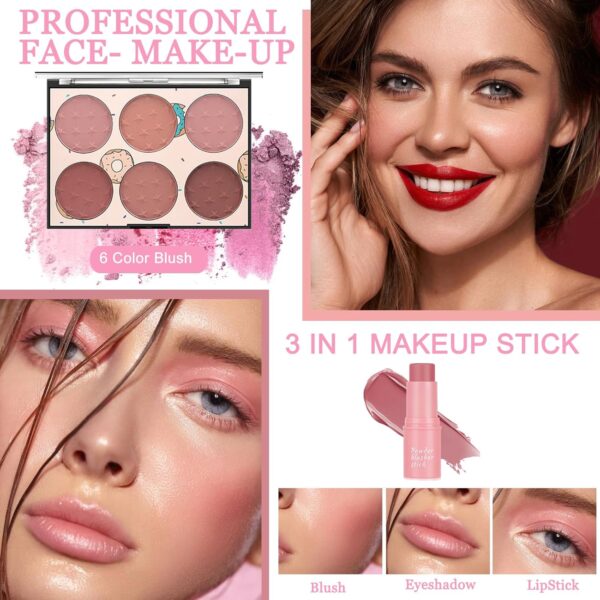Make up Set, Ruicen Makeup Kit for Women and Teenages, Makeup Set Full Kit, Make up Sets Includes Foundation 40 Color Eyeshadow Microblading Eyebrow Pen etc Cosmetic Make Up Starter Kit