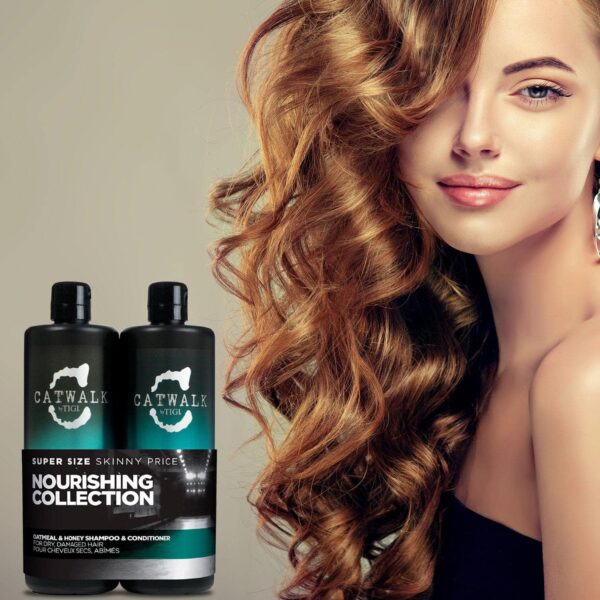 Catwalk by TIGI - Oatmeal & Honey Nourish Shampoo and Conditioner Set - Restoring Professional Haircare - Great For Dry and Damaged Hair - 2x750ml