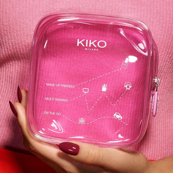 KIKO Milano Mini Pochette | Mini Transparent Beauty Bag, Pink