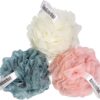 Amazerbst loofah,Shower Puff for Women and Men, Soft Body Scrubber Bath Sponge Set of 3