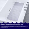 Extra Long Bath Mat Non Slip Anti Mould | 100x40cm Non Slip Bath Mats for Inside Bath, Strong Suction Cups Soft Touch Bath Mats for Bathroom, Shower Bathtub, Shower Mat Bathroom Accessory (Solid Grey)
