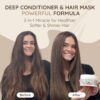 Vitamins Hair Mask Keratin Treatment - Biotin Castor and Coconut Oil Deep Conditioner for Thick Coarse Hair - Protein Repair Product for Coloured Dry Damaged Curly Wavy & Straight Locks