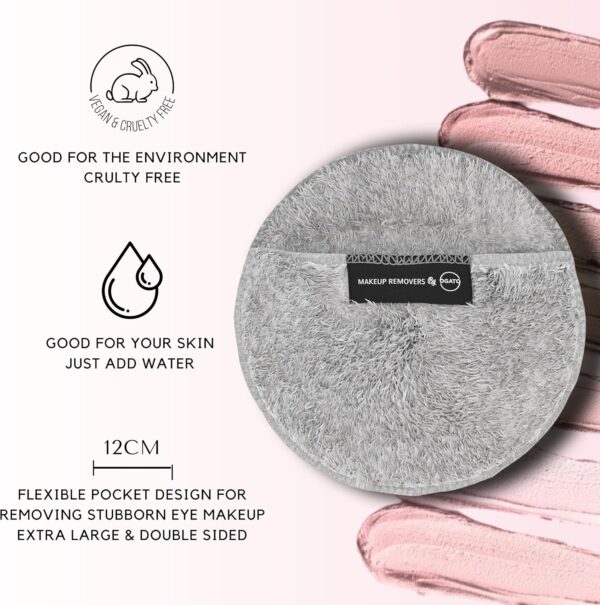 Reusable Eye Makeup Remover Pads Set -Ogato- Just Use Water- XL Reusable Face Pads - Eco Friendly - FREE Laundry Bag - Makeup Remover Cloth For All Skin Types -UK Brand
