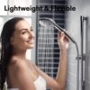 H&S Stainless Steel Long Shower Hose for Bath Taps with 2 Washers, 1.75m (69”) Universal Replacement Shower Hoses, Extra Shower Pipe Chrome Finish, Anti Kink & High Flow Flexible Handheld Extension