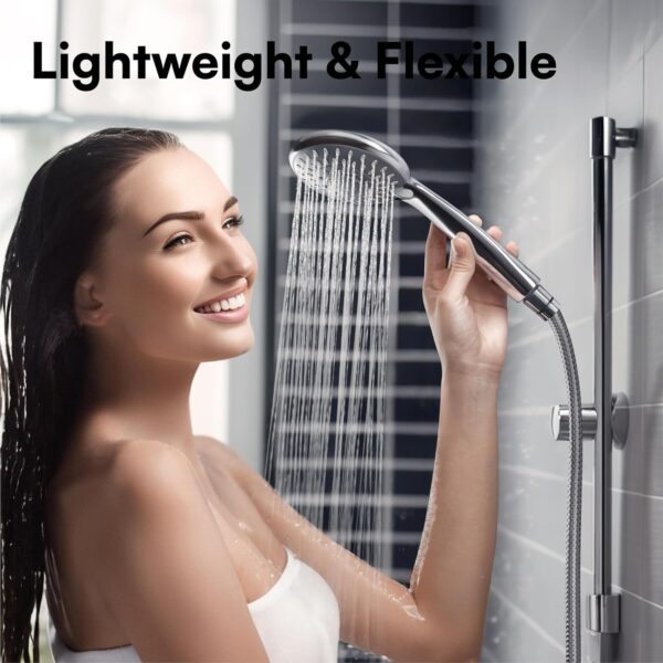 H&S Stainless Steel Long Shower Hose for Bath Taps with 2 Washers, 1.75m (69”) Universal Replacement Shower Hoses, Extra Shower Pipe Chrome Finish, Anti Kink & High Flow Flexible Handheld Extension