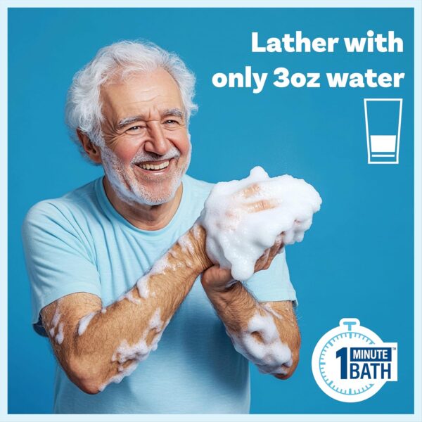 Scrubzz Disposable Bed Bath Wipes 25 Pack for Elderly Travel Camping Single Use Shampoo Shower Rinse Free