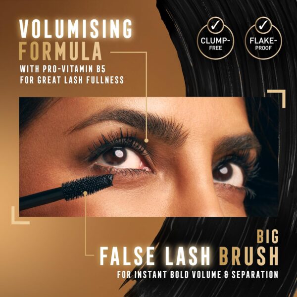 MAX FACTOR - False Lash Effect Mascara - Volumising Formula, Pro-Vitamin B5, Clump-Free, Flake-Free, Smudge-Proof - 01 Black - 13.1ml