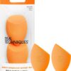 Real Techniques Miracle Complexion Makeup Sponge Full Cover Foundation, Pack Of Two (Packaging May Vary)
