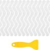 Mynoozi 36PCS Non-Slip Strip Stickers for Bath and Shower, Wave Anti-Slip Strip with Scraper, Non Slip Bathtub Stickers for Stairs, Shower Room, Slippery Surfaces, Sauna, Kitchen-Transparent