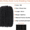 Mscat 10 Inch 3 Bundles Afro Kinky Curly Braiding Bulk Women Hair For Spring Twist Hair Natural Black Afro Kinkys Bulk Hair Synthetic For Dreadlocks Extensions Repair Locs Springy Twists 30g/pack(1B#)