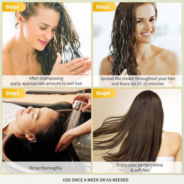 Hair Mask for Dry Damaged Hair, Keratin Hair, Deep Conditioning Hydrating for Coloured Hair, Coconut Oil Hair mask for Women with Curly Hair 500ML