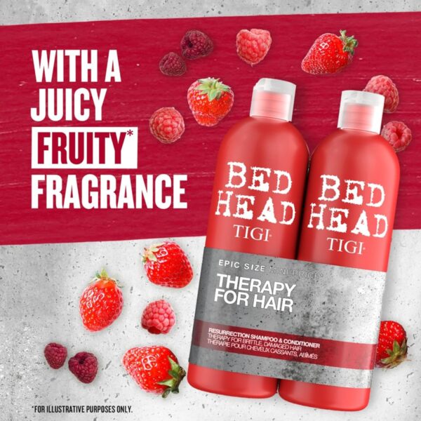Bedhead by TIGI | Resurrection Shampoo and Conditioner Set | Hair care for brittle and damaged hair | Powerful, regenerating care formula | 2 x 750ml