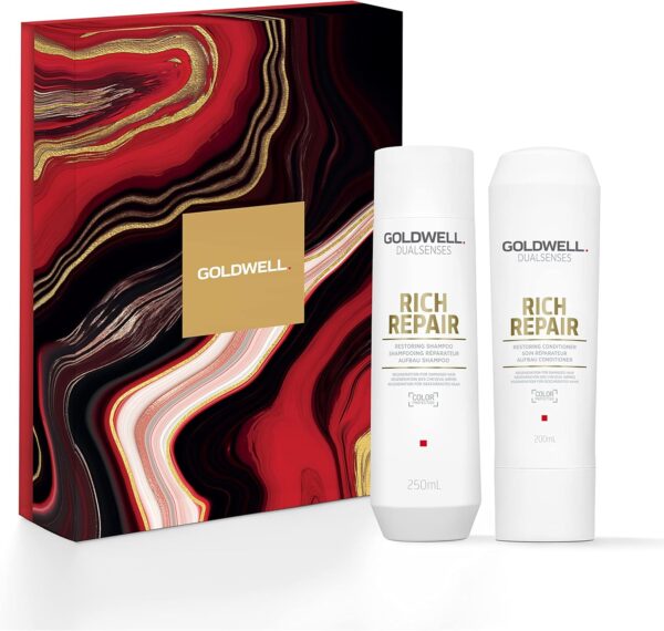 Goldwell Dualsenses Rich Repair Shampoo and Conditioner Set for Dry, Damaged hair