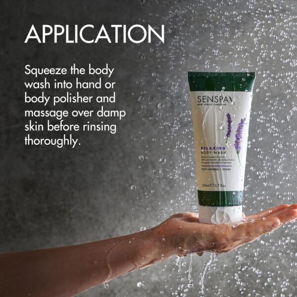 81z0rO9EKbL._AC_SL1500_.jpg SenSpa Relaxing Lavender Body Wash - 200ml Vegan Shower Gel, Natural Body Wash with Geranium Oil, Organic Lavender Shower Gel for Women & Men, Cruelty Free, Luxury Spa Gifts for Women