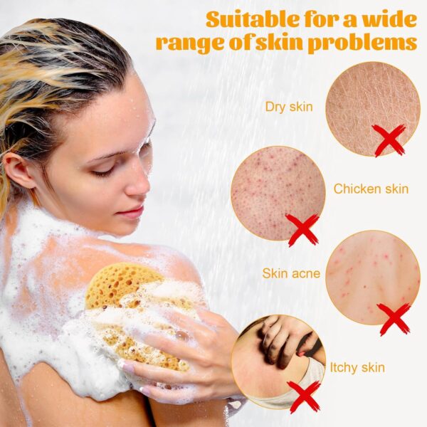 81z4nbe3sPL._AC_SL1500_.jpg Body Bath Sponge 2PCS Sponges Bath Large Soft Honeycomb Bath Sponges Shower Sponges for Women Men Exfoliating Body Sponge Dense Foam for Gentle & Deep Cleansing, Ultra-Soft for Sensitive Dry Skin