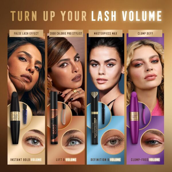 MAX FACTOR - False Lash Effect Mascara - Volumising Formula, Pro-Vitamin B5, Clump-Free, Flake-Free, Smudge-Proof - 01 Black - 13.1ml