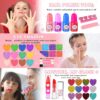 66 Pcs Kids Makeup Sets For Girls with Portable Stand,Make Up Starter Kit Children Princess Pretend Play Games Toys Presents,Little Girl Birthday Gifts Set For Age 3 4 5 6 7 8 9 10 11 12 Years Old