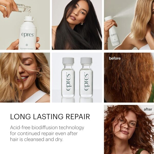 Epres Bond Repair Treatment Refill (2 x 15ml) - Bonding Treatment for Damaged Hair - Revolutionary Product for Softer, Stronger, Healthier Hair - Care for All Types and Textures