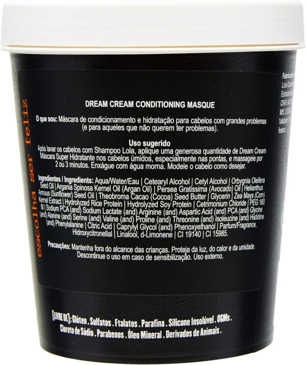 Linha Dream Cream Lola - Mascara Super Hidratante 450 Gr - (Lola Dream Cream Collection - Deep Conditioning Masque Net 15.87 Oz)