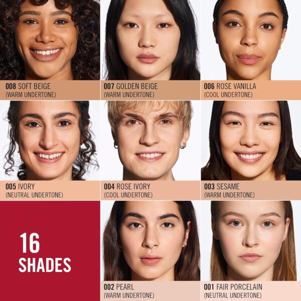 Rimmel Lasting Finish 25 HR Compact Foundation 003 Sesame, Matte Buildable Coverage, Powder-to-Cream, Anti-Pollution Shields, SPF 20, Hyaluronic Acid, Waterproof, Hides Imperfections
