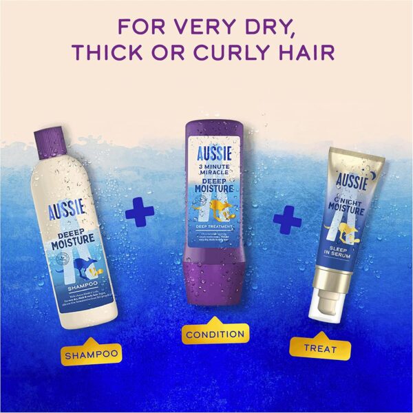 Aussie G'night Moisture Sleep In Hair Serum - Overnight Repair Treatment - 70ml - For Dry, Damaged Hair - Pump Bottle - 8-hour Active Formula, Deep Conditioning Hair Treatment