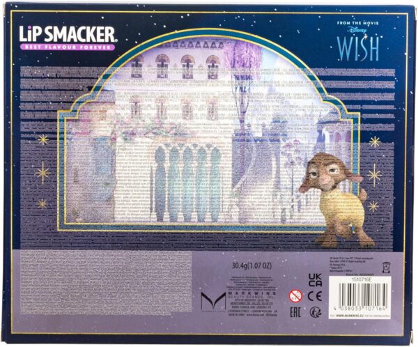 Lip Smacker Wish Beauty Palette, Disney Wish-Inspired Makeup Set Including Lip Glosses, Shimmer Creams and Blush, Disney Princess Gifts for Kids, Make-up Accessories and Mirror are Included