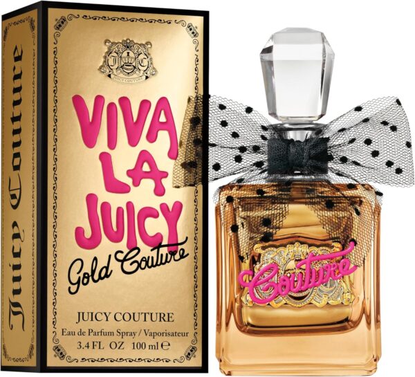 91JcndVqK8L._AC_SL1500_.jpg Juicy Couture Viva La Juicy Gold Couture Eau de Parfum (100 ml) Fruity & Warm Scent, Luxury Fragrance for Women