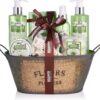 BRUBAKER Cosmetics Bath and Shower Set Aloe Vera - 11-Piece Gift Set in Vintage Bathtub