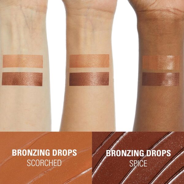 Makeup Revolution, Bright Light Bronzing Drops with Hyaluronic Acid, Sun-Kissed Finish, Bronze Scorched, 23ml