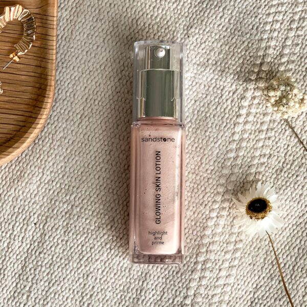 Sandstone Scandinavia Glowing Skin Lotion - Add Glow to your foundation - Liquid highlighter - Make-Up Primer - Hypoallergenic - Fragrance Free