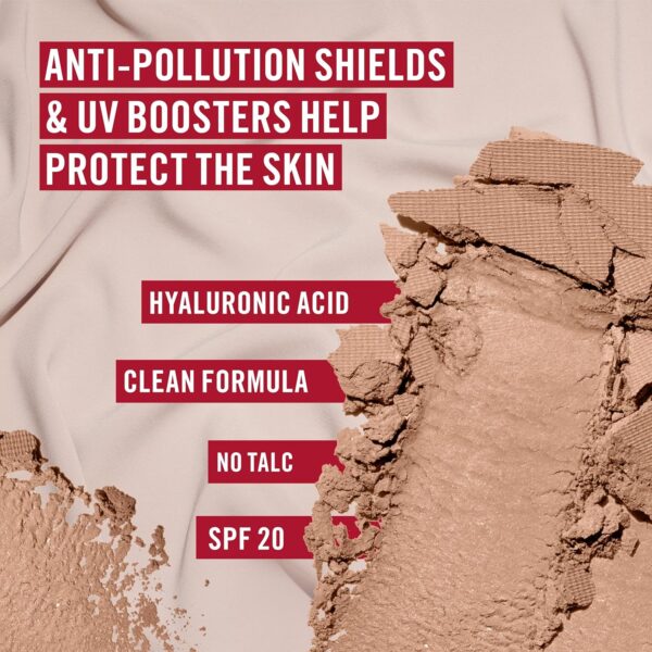 Rimmel Lasting Finish 25 HR Compact Foundation 003 Sesame, Matte Buildable Coverage, Powder-to-Cream, Anti-Pollution Shields, SPF 20, Hyaluronic Acid, Waterproof, Hides Imperfections