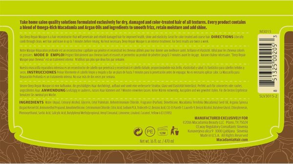 Macadamia Natural Oil - Hair Care Deep Repair Masque (for Dry, Damaged Hair) 500ml/16.9oz