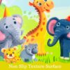 Non-Slip Bath Mat for Toddlers, Cartoon Anti-Slip Bathtub Mat, Safe and Fun Kids Tub Mat, Baby Shower Mat with Cute Design,Perfect for Bathtubs, Showers and Bathroom (Jungle Animals)