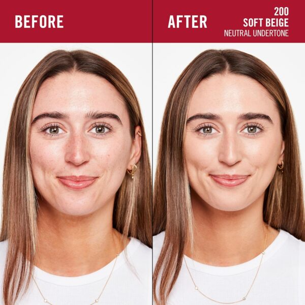 Rimmel Lasting Finish 35Hr Foundation 200 Soft Beige, Full Coverage, Hydrating, SPF20, Hyaluronic Acid, Vitamin E, 2% Niacinamide, All Day Wear, Vegan, Cruelty Free