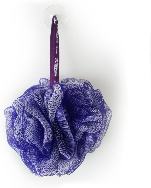 91aq2NKP-L._AC_SL1500_.jpg 1541 London Exfoliating Bath & Shower Body Puff/Scrunchie/Buffer (Aubergine)