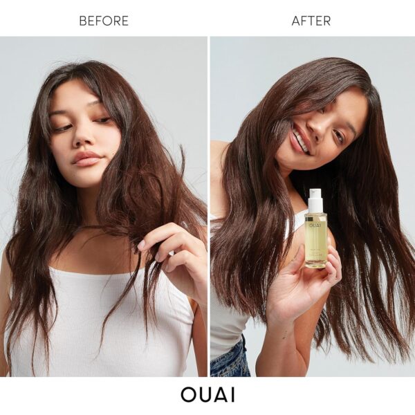 OUAI Hair Oil Travel Size - Hair Heat Protectant Oil for Frizz Control - Adds Shine and Smooths Split Ends - Color Safe Formula - Paraben, Phthalate and Sulfate Free (0.45 oz)