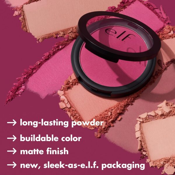 e.l.f. Primer-Infused Blush, Long-Lasting & Budge-Free Makeup, Lightweight Feel & Medium Coverage, Vegan & Cruelty-Free, Always Crushing
